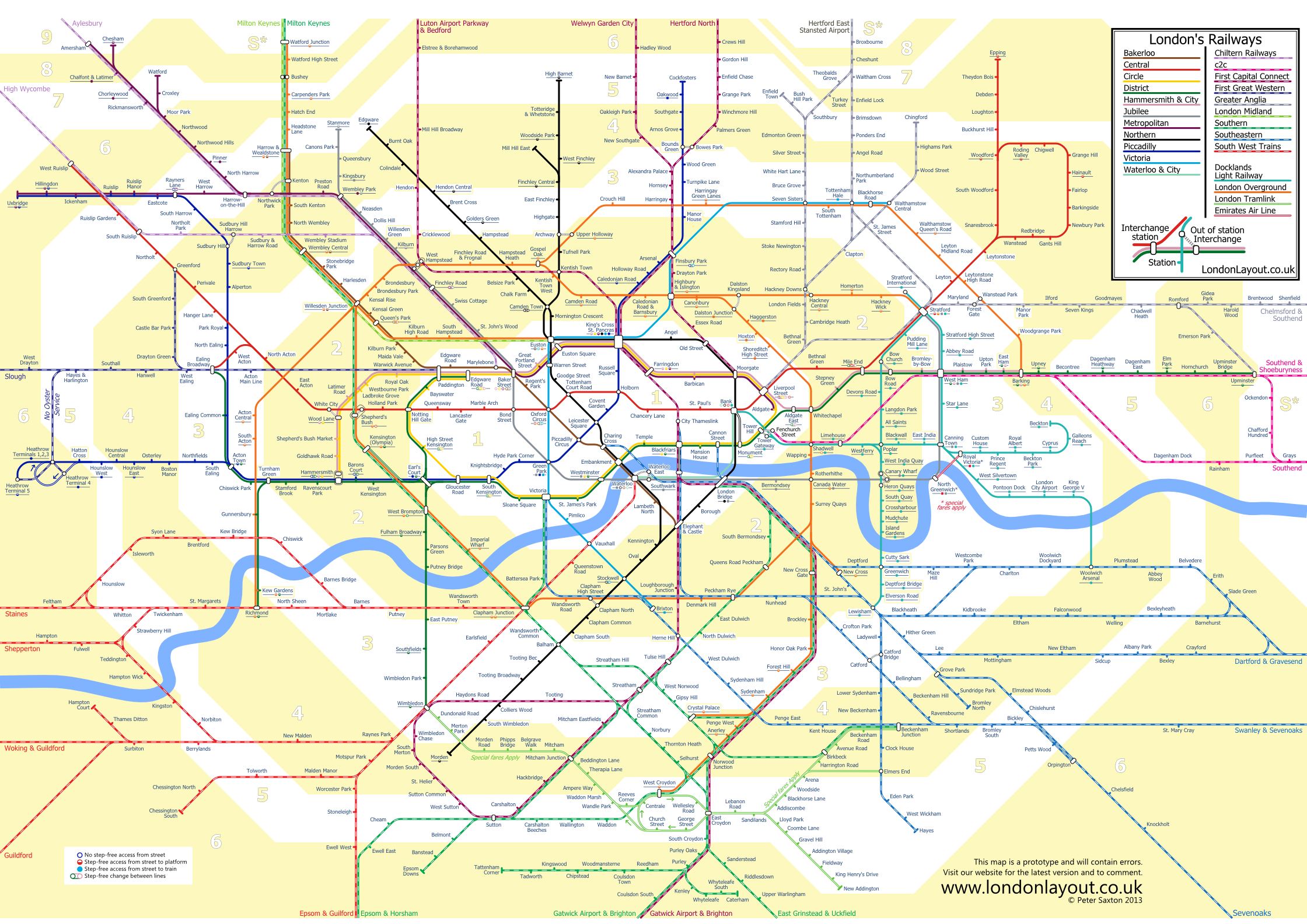 London Map With Zones